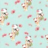Tissu jersey Koalas digital fond vert Poppy