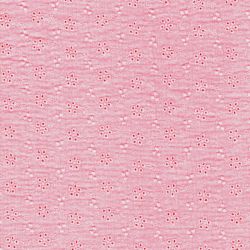 Tissu gaze broderie anglaise rose
