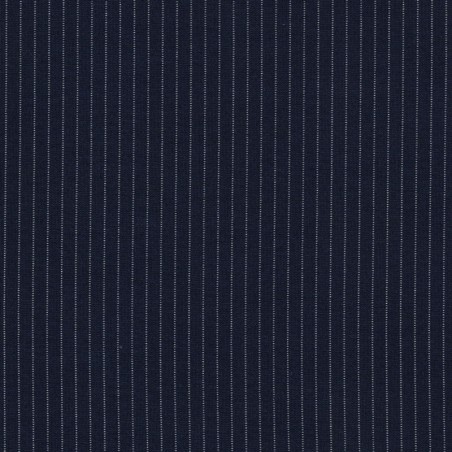 Tissu jersey épais marine rayure blanche 65%vi/20%pa/10%pl/5