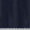 Tissu jersey épais marine rayure blanche 65%vi/20%pa/10%pl/5