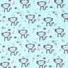 Tissu jersey Monkey fond bleu
