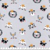 Tissu jersey king animal fond gris Tissu jersey king animal fond gris