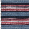Tissu maille rayé rouge bleu 94%pol/6%el larg 145 cm Tissu maille rayé rouge bleu 94%pol/6%el larg 145 cm