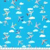 Tissu coton By Plane fond bleu Dashwood Tissu coton By Plane fond bleu Dashwood
