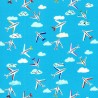 Tissu coton By Plane fond bleu Dashwood Tissu coton By Plane fond bleu Dashwood