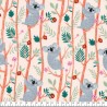 Tissu coton koalas fond rose pâle Dashwood Tissu coton koalas fond rose pâle Dashwood