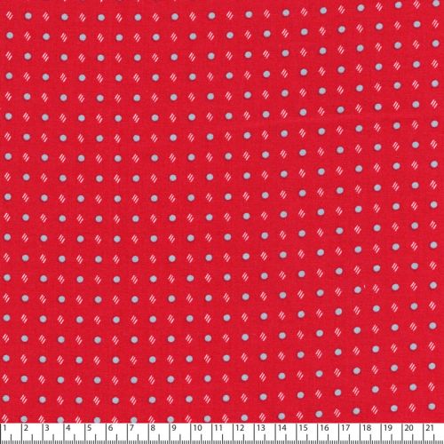 Tissu coton cravate fond rouge