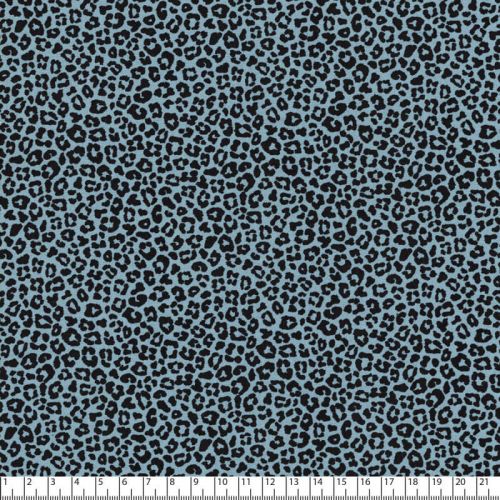 Tissu coton léopard fond vert