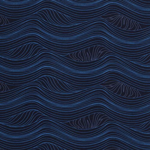 Tissu lycra vagues bleu