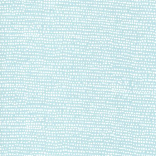 Tissu coton à pois fond bleu céladon Surf 