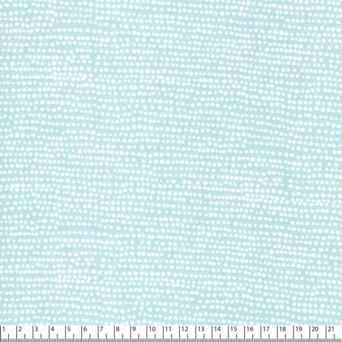 Tissu coton à pois fond bleu céladon Surf 