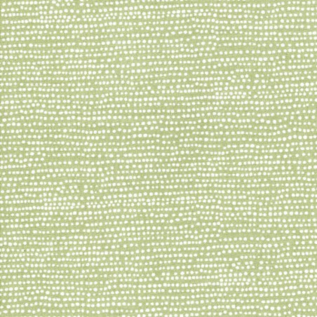 Tissu coton à pois fond vert Reed 