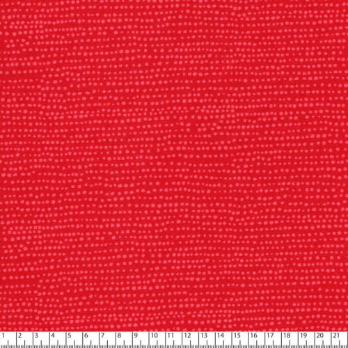 Tissu coton à pois fond rouge Flame
