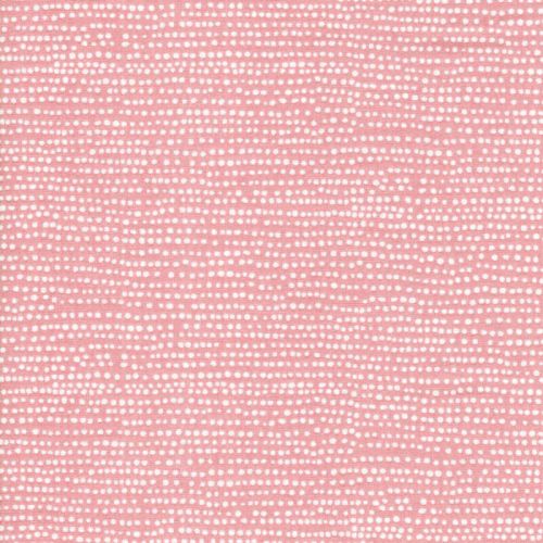 Tissu coton à pois fond rose Apricot