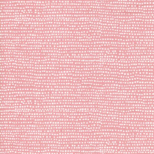 Tissu coton à pois fond rose Apricot