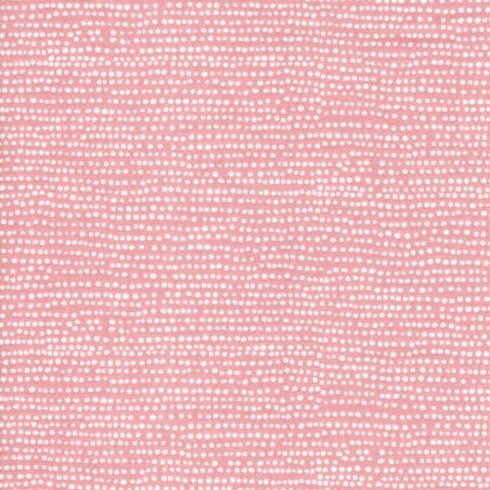 Tissu coton à pois fond rose Apricot