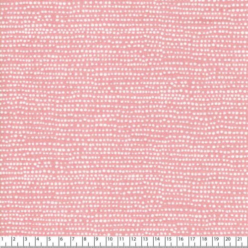 Tissu coton à pois fond rose Apricot