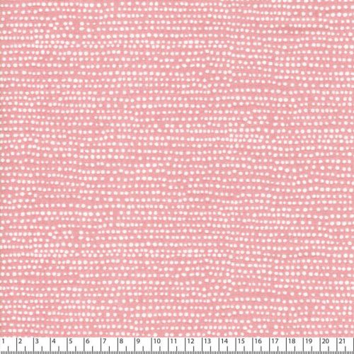 Tissu coton à pois fond rose Apricot