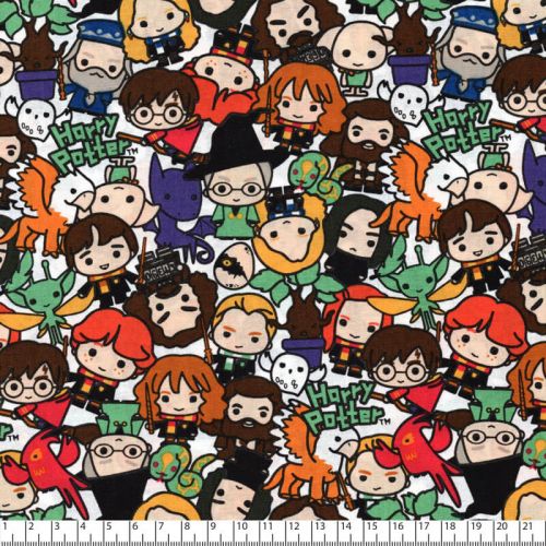 Tissu coton Harry Potter and friends