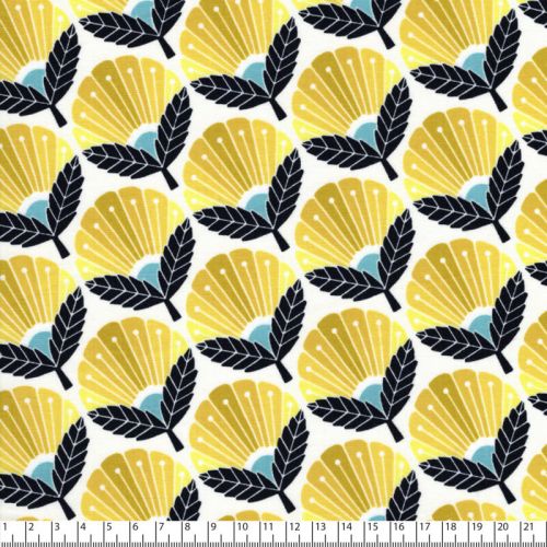 Tissu coton On a spring day jaune Cotton Steel