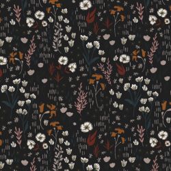 Tissu coton Dear Isla noir Cotton Steel