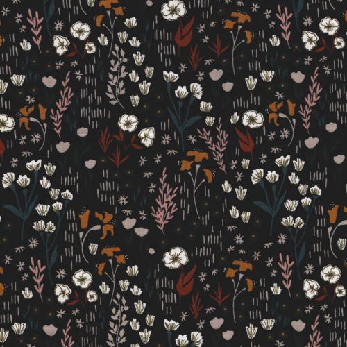 Tissu coton Dear Isla noir Cotton Steel