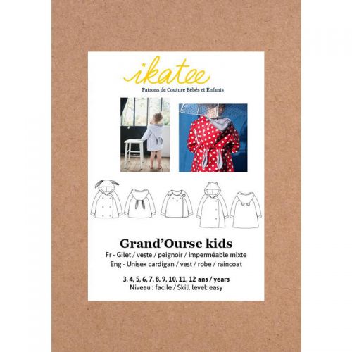 Patron Ikatee Grand'Ourse kids 3-12 ans