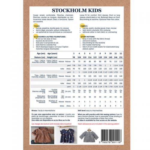 Patron Ikatee Stockholm Kids 3-12 ans