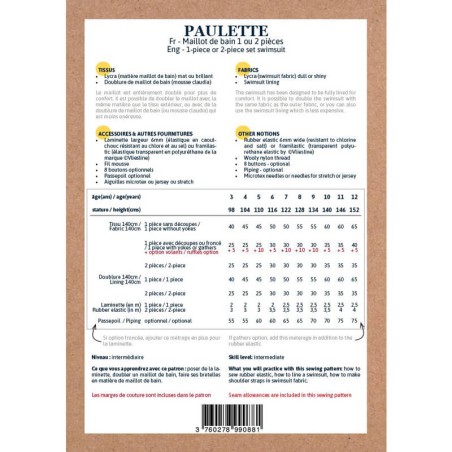 Patron Ikatee Paulette 3-12 ans