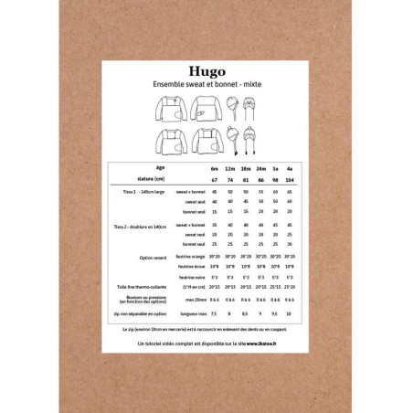 Patron Ikatee Hugo 6 mois - 4 ans
