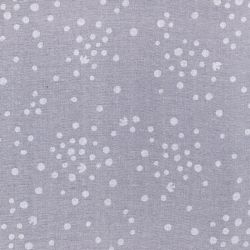 Tissu japonais double gaze de coton pois gris