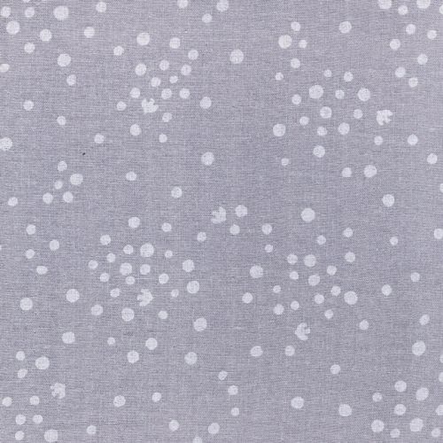 Tissu japonais double gaze de coton pois gris