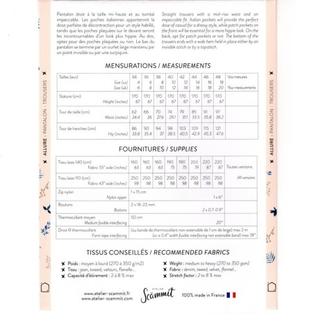 Patron Atelier Scammit Absolu