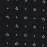 Tissu coton popeline étoile creuse fond noir