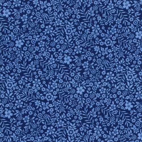 Tissu coton Caravan calico bleu Michael Miller