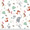 Tissu coton Animal alphabet