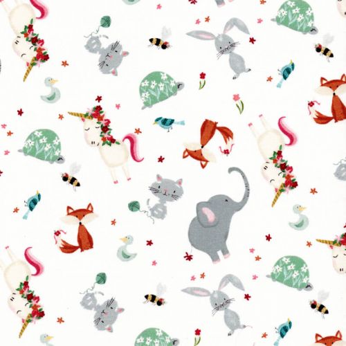 Tissu coton Animal alphabet