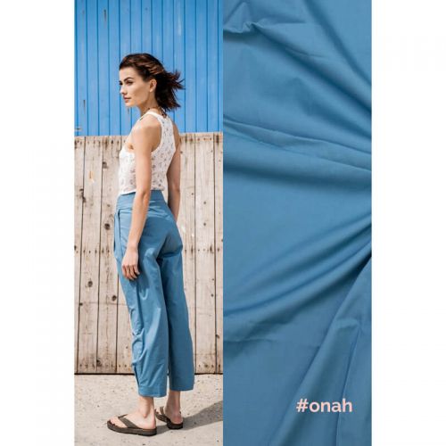 Tissu coton bleu Onah Fibremood