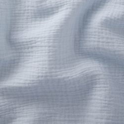 Tissu Double gaze de coton Bleu Glacier