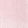 Tissu jersey velours pointillé fond rose