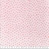 Tissu jersey velours pointillé fond rose