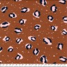 Tissu jersey coton modal Animal skin Poppy marron 