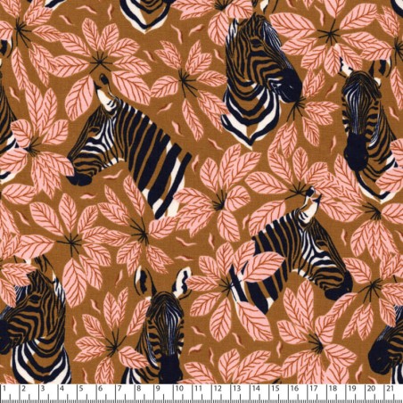 Tissu coton Happy zebra