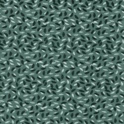 Tissu jersey coton BIO feuilles fond vert