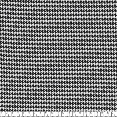 Tissu pied de poule noir/blanc