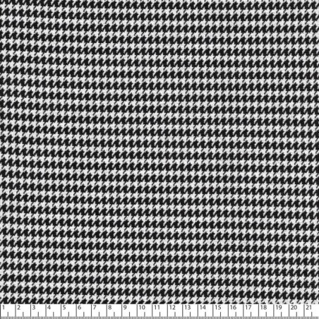 Tissu pied de poule noir/blanc