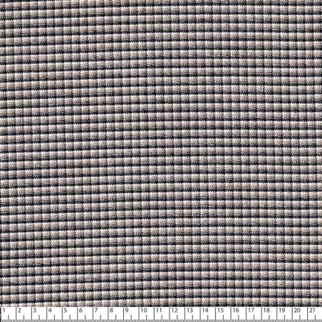Tissu carreau beige/noir lurex or