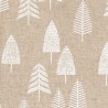 Tissu effet lin arbres en hiver Tissu effet lin arbres en hiver
