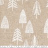 Tissu effet lin arbres en hiver Tissu effet lin arbres en hiver
