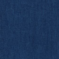 Tissu coton chambray imitation jean bleu roi